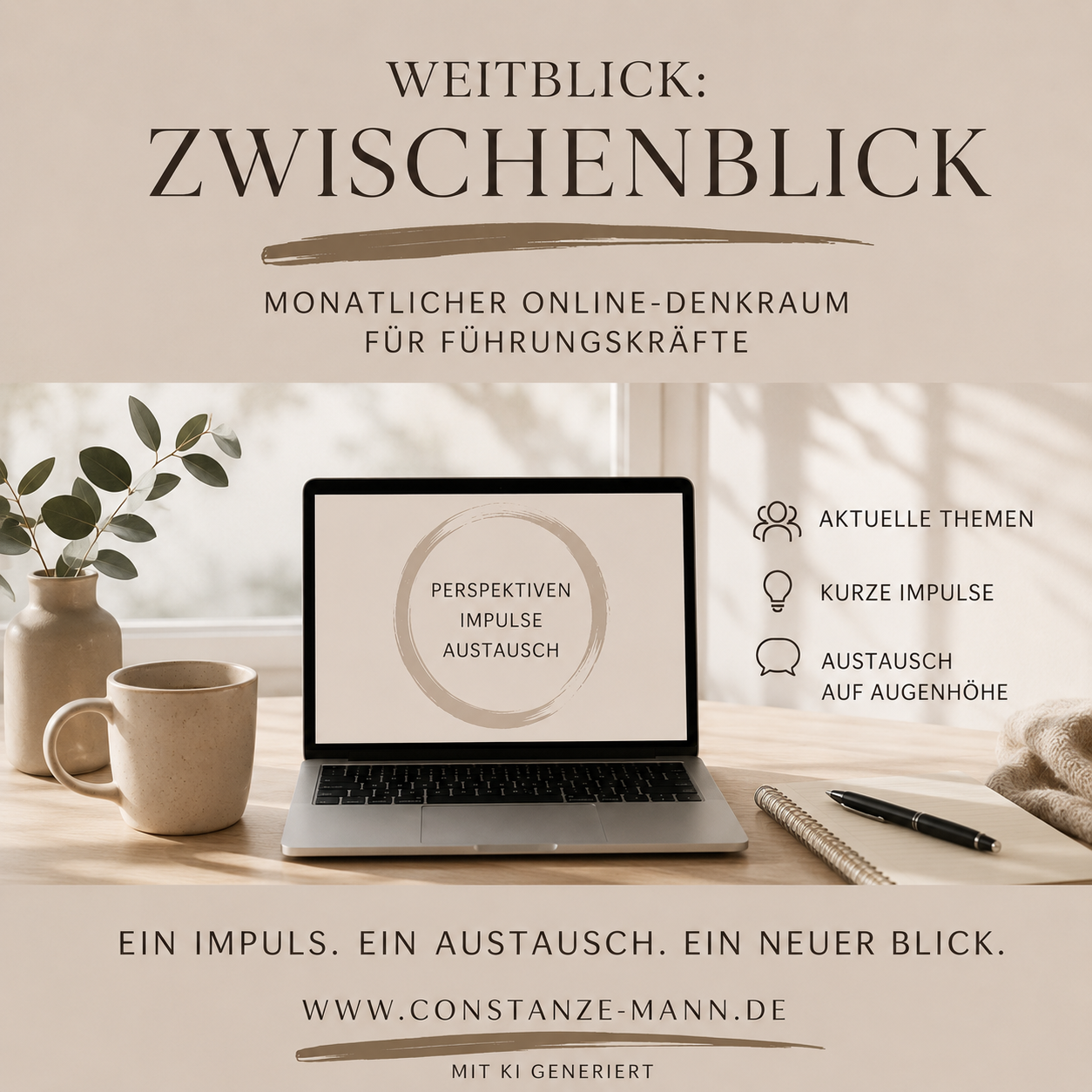 Weitblick: Zwischenblick Monatlicher Online-Denkraum für Führungskräfte